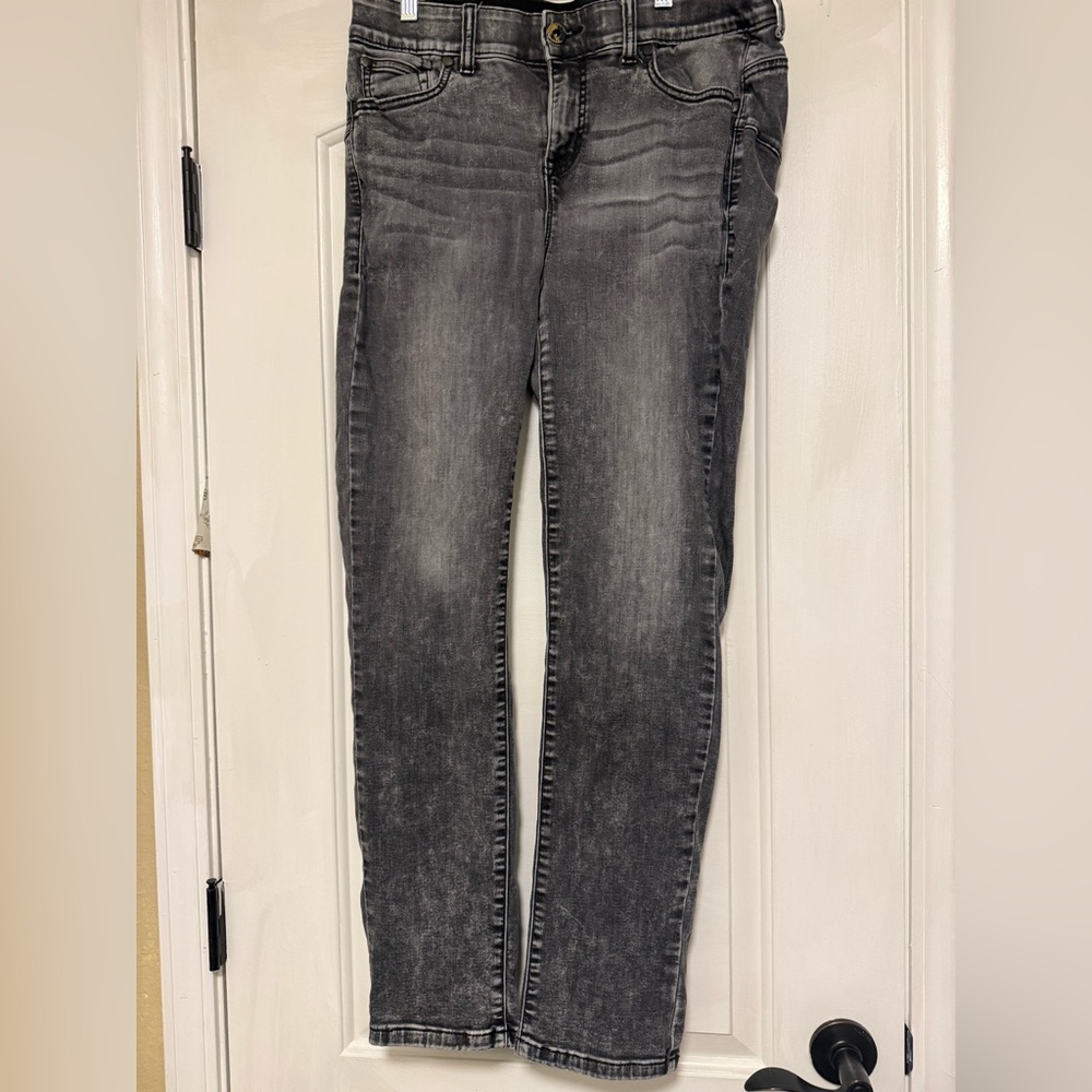 Torrid Size 14 Black Acid Washed Straight Leg Jeans for Women - Picture 2 of 6